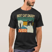 Mannen beste kat papa ooit kat pap vaderdag t-shirt (Voorkant)