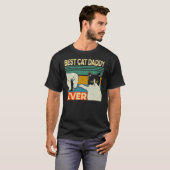 Mannen beste kat papa ooit kat pap vaderdag t-shirt (Voorkant volledig)