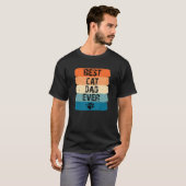 Mannen Beste Kat Papa Ooit Kat T-shirt (Voorkant volledig)