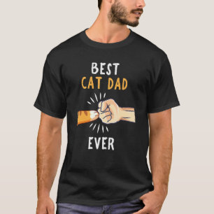 Mannen Beste Kat Papa Ooit   Poot Vuist Stomp T-shirt