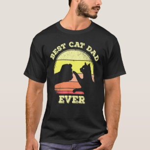 Mannen Beste Kat Papa Ooit Schattige Kat Vintage K T-shirt