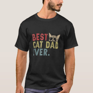 Mannen Beste Kat Papa Ooit Voor Kat Vader T-shirt