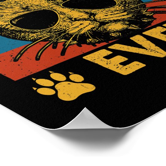 Mannen beste kat Stap pa ooit grappige kat vader Poster (Hoek)