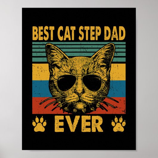 Mannen beste kat Stap pa ooit grappige kat vader Poster (Voorkant)