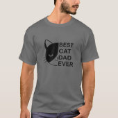 Mannen beste kat vader ooit grappige kat papa vade t-shirt (Voorkant)