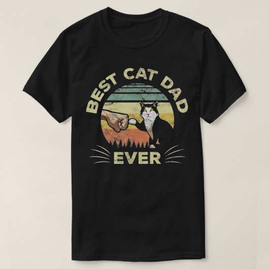 Mannen beste kat vader ooit nat borst t-shirt (Design voorkant)