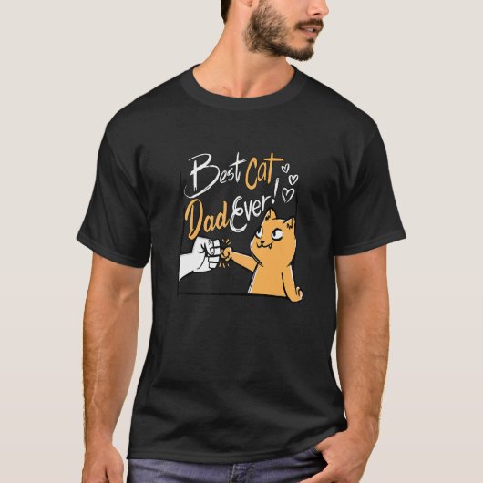 Mannen Beste Kat Vader Ooit Premium T-shirt (Voorkant)