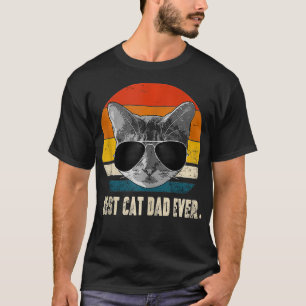 Mannen beste kat vader ooit retro kat daddy ca t-shirt
