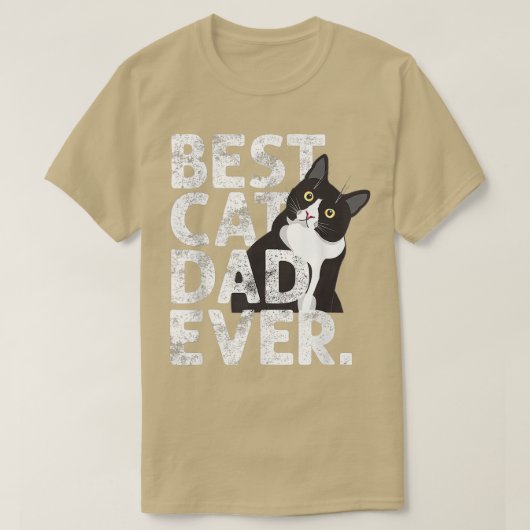Mannen beste kat vader ooit T Funny Cat papa D T-shirt (Design voorkant)