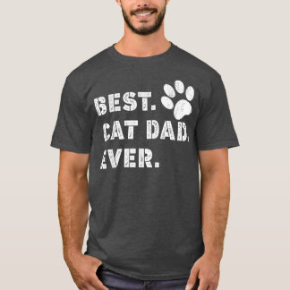 Mannen beste kat vader ooit vaders dag cadeaus van t-shirt