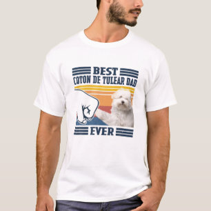 Mannen beste katoenvis de tulear pap ooit t-shirt