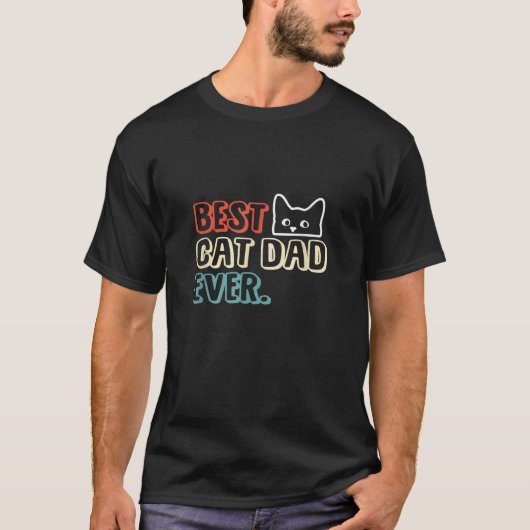 Mannen beste kattenvader ooit grappige bontvader t-shirt (Voorkant)