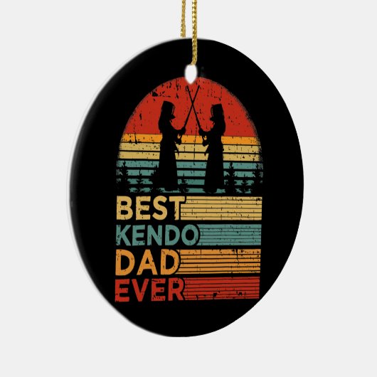 Mannen beste Kendo Pap Ever Funny  Kendo Keramisch Ornament (Rechts)