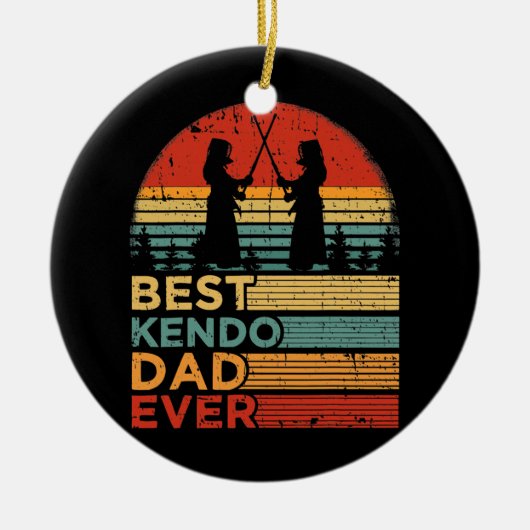 Mannen beste Kendo Pap Ever Funny  Kendo Keramisch Ornament (Voorkant)