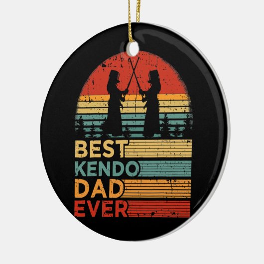Mannen beste Kendo Pap Ever Funny  Kendo Keramisch Ornament (Links)