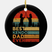Mannen beste Kendo Pap Ever Funny  Kendo Keramisch Ornament (Achterkant)