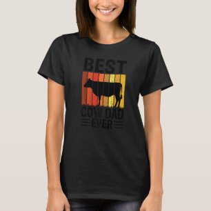 Mannen beste Koe pap ooit Koe Boerderij boer retro T-shirt