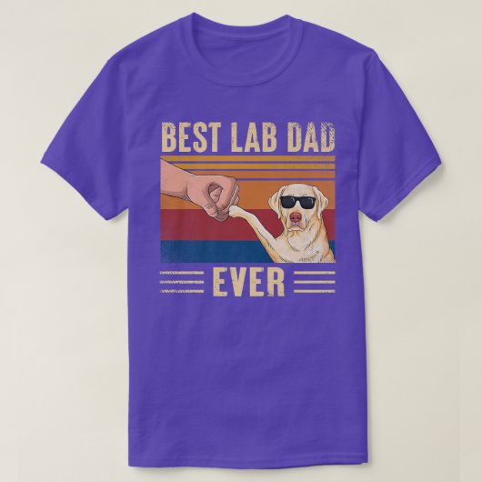 Mannen  beste lab pap ooit eerste buik labrador t-shirt (Design voorkant)