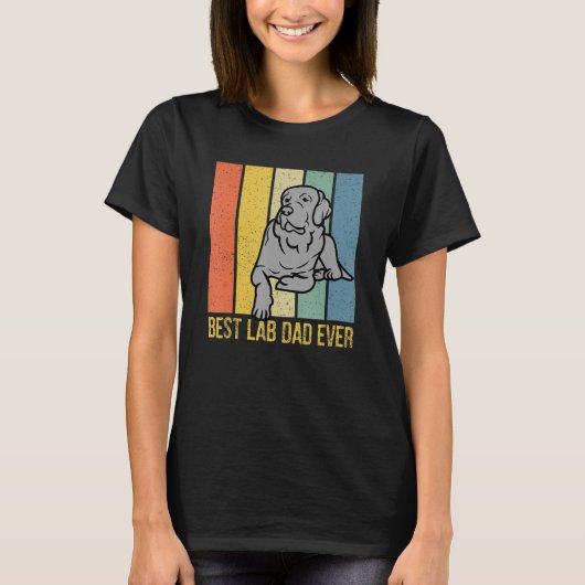 Mannen beste lab vader ooit houtskool labrador ret t-shirt (Voorkant)