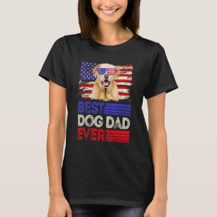 Mannen beste labrador papa ooit Amerikaanse vlag P T-shirt