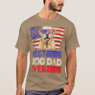 Mannen beste labrador papa ooit Amerikaanse vlag P T-shirt
