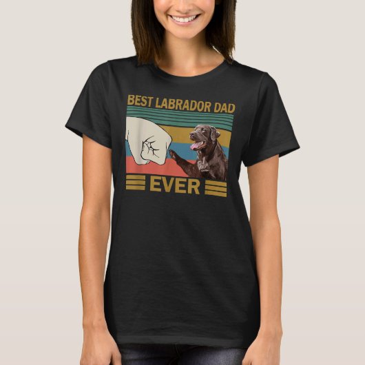 Mannen beste labrador vader ooit retro labrador t-shirt (Voorkant)