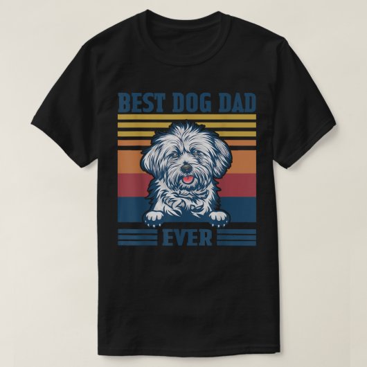 Mannen beste Lhasa Apso vader ooit Funny Dog vader T-shirt (Design voorkant)
