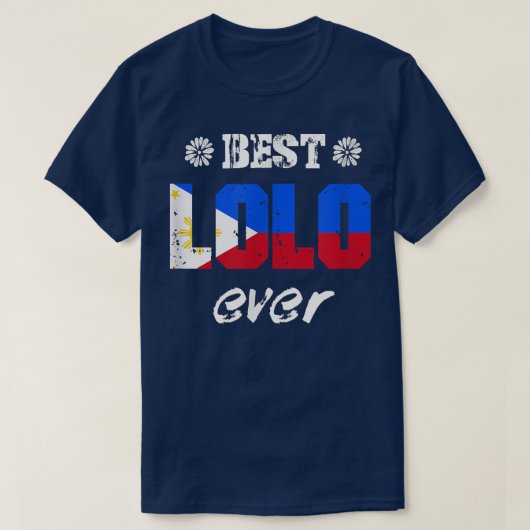 Mannen Beste Lolo Ever Filipino grootvader T-shirt (Design voorkant)