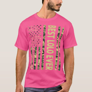 Mannen beste Lolo ooit Amerikaanse vlag Funny Gran T-shirt