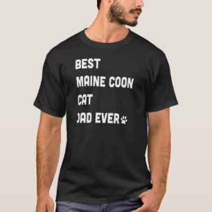 Mannen Beste Maine Coon Kat Vader Kat T-shirt