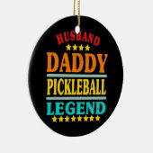 Mannen beste man papa Pickleball Legend  Keramisch Ornament (Rechts)