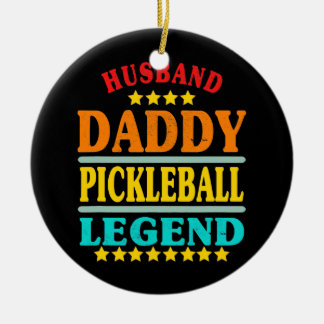 Mannen beste man papa Pickleball Legend  Keramisch Ornament