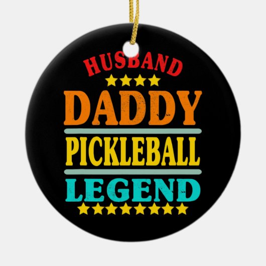Mannen beste man papa Pickleball Legend  Keramisch Ornament (Voorkant)