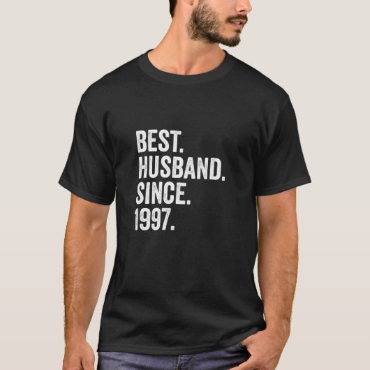 Mannen beste man sinds 1997 | 24e bruiloft t-shirt (Voorkant)