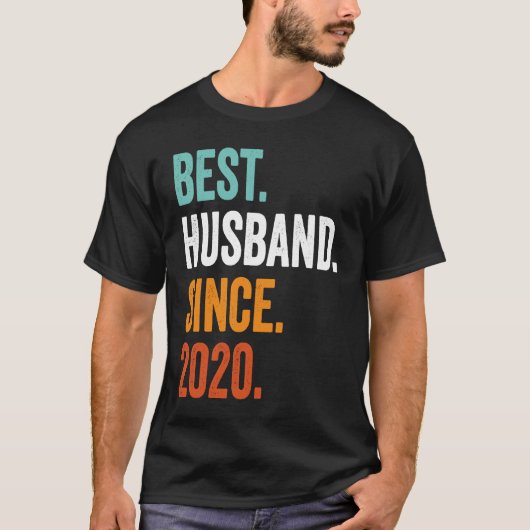 Mannen beste man sinds 2020 3e trouwdag t-shirt (Voorkant)