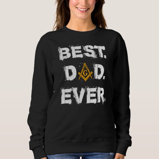 Mannen beste Mason Dad ver Masonic Emblems Square Trui (Voorkant)