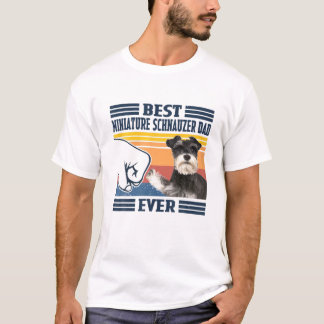 Mannen beste minister Schnauzer Dad over Funny Dog T-shirt