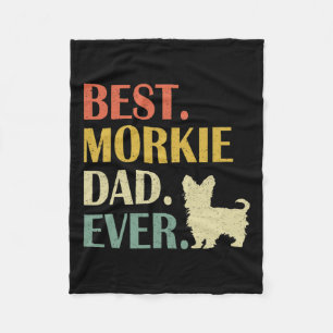  Mannen Beste Morkie Dog Pap Ooit vaderdag Fleece Deken