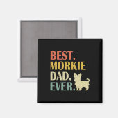 Mannen Beste Morkie Dog Pap Ooit vaderdag Magneet (Voorkant / Achterkant)