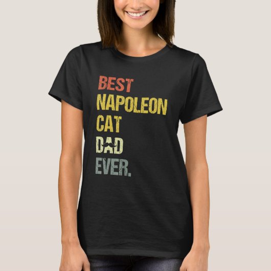 Mannen beste napoleon kat pap kat t-shirt (Voorkant)