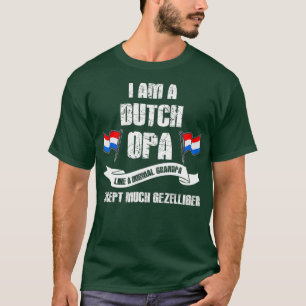 Mannen beste Nederlandse opa Opa Gezelliger Funny T-shirt