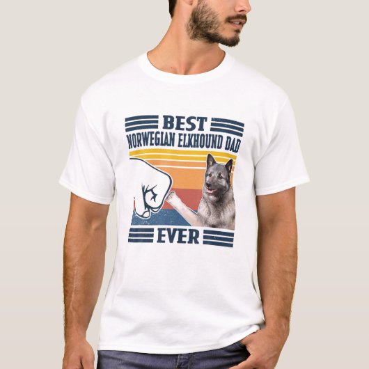 Mannen beste Noorse hond pap ooit Funny Dog Lo T-shirt (Voorkant)