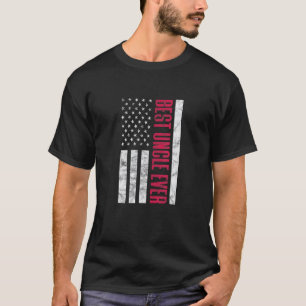 Mannen beste oom ooit Amerikaanse vlag familie Fat T-shirt