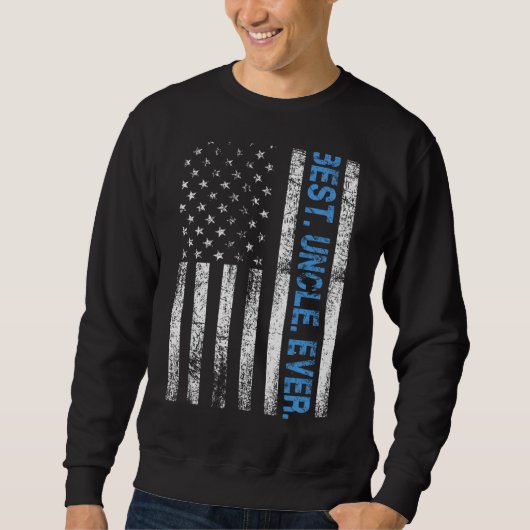 Mannen beste oom ooit Amerikaanse vlag vaders dag Trui (Voorkant)
