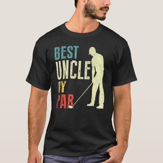 Mannen beste oom van Par Golf Vaderdag papa T-shirt (Voorkant)
