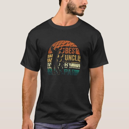 Mannen beste oom van Par Retro Vaderdag Golf T-shirt (Voorkant)