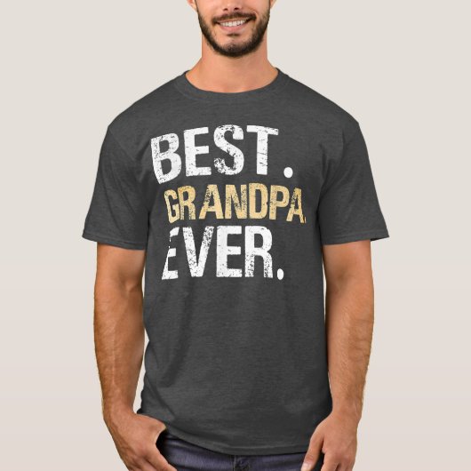 Mannen beste opa ooit grafische Great Fathers Day T-shirt (Voorkant)