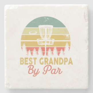Mannen  beste opa van Par Disc Golf Papa Vet Stenen Onderzetter
