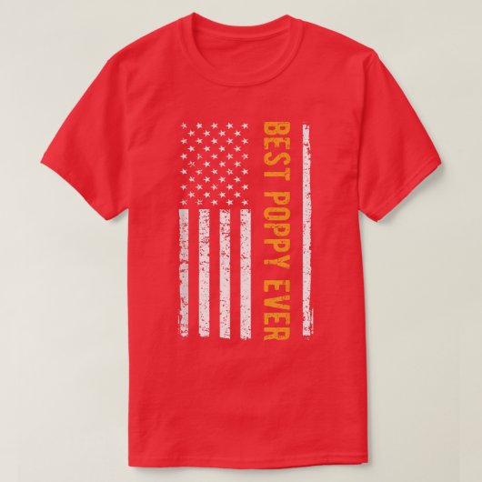 Mannen beste oppie ooit Amerikaanse vlag grootvade T-shirt (Design voorkant)