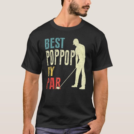 Mannen beste oppop van par Golf Vaderdag T-shirt (Voorkant)